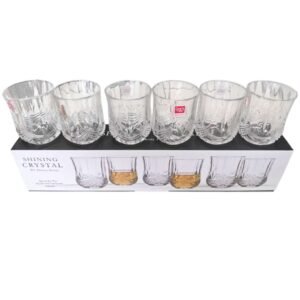 1988-62 SHINING CRYSTAL GLASS CUP 6P